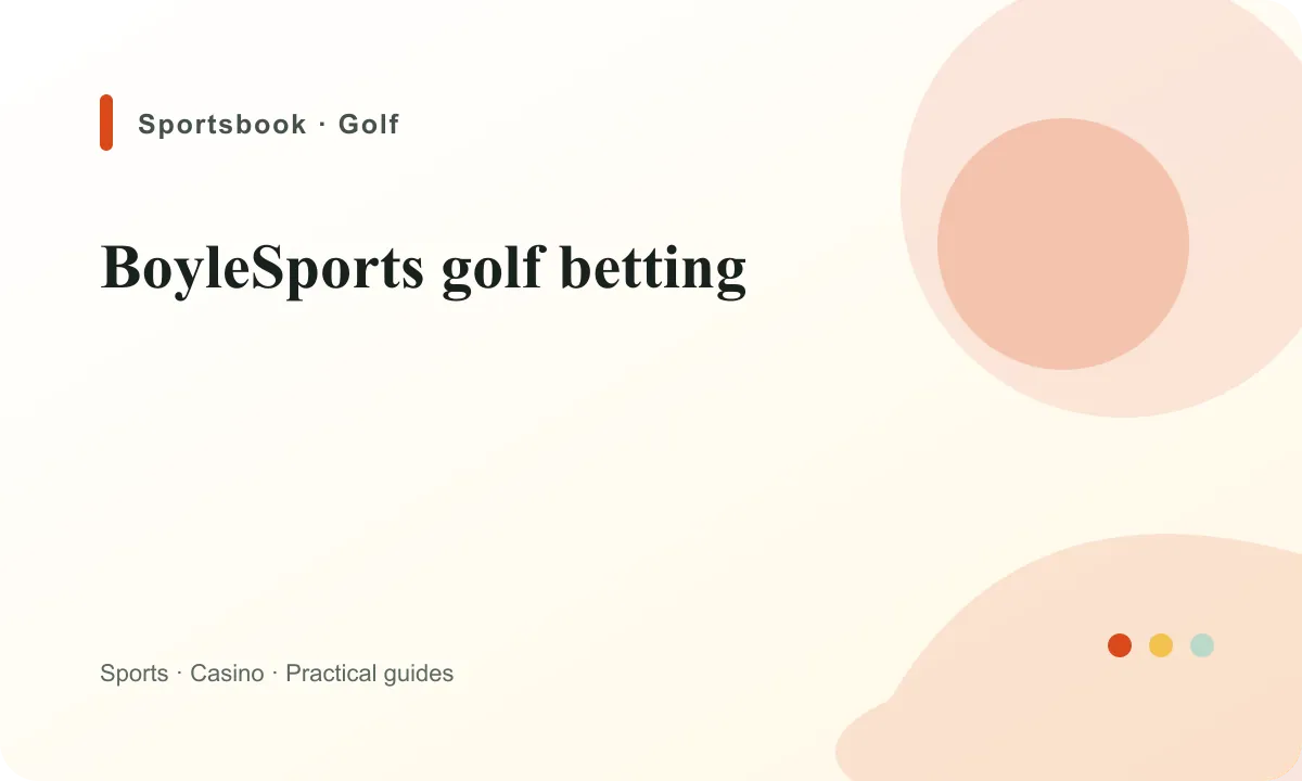 BoyleSports Ireland BoyleSports golf betting guide