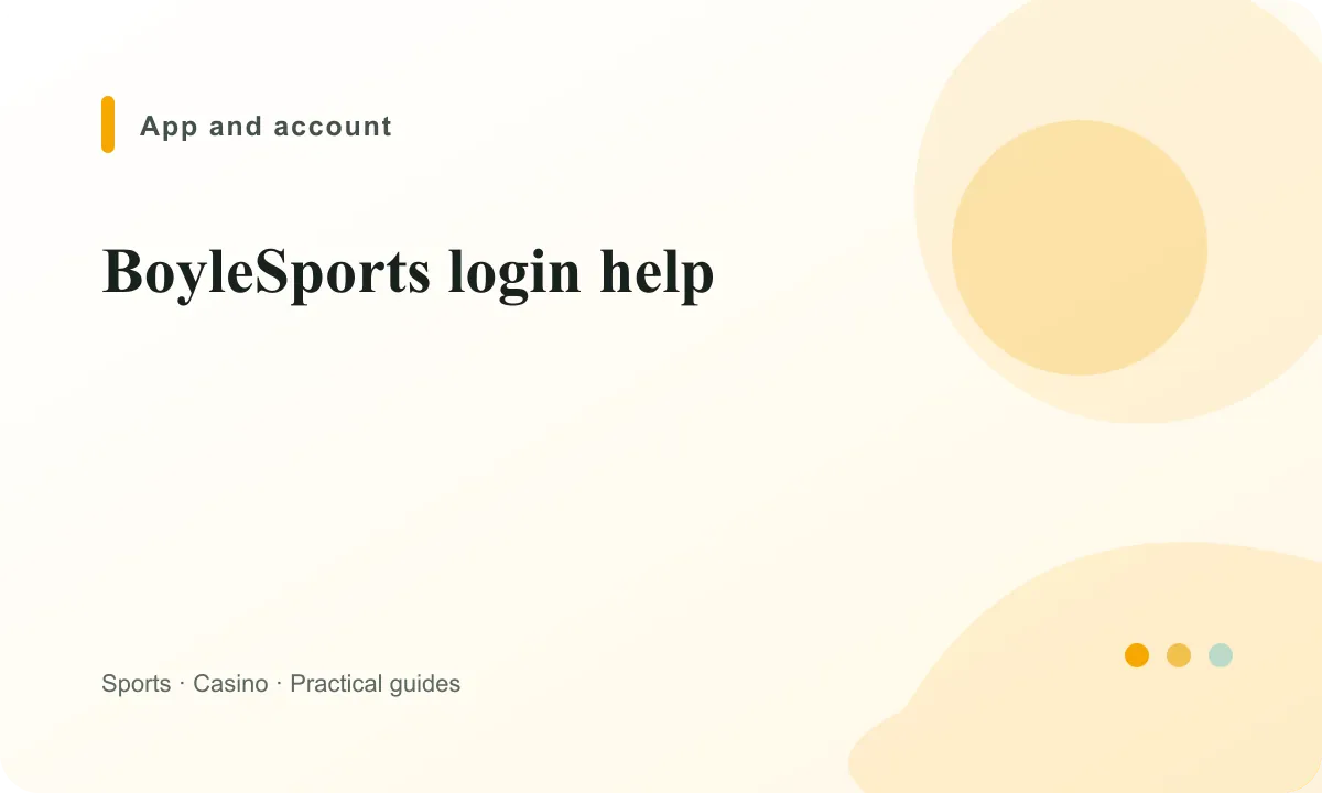 BoyleSports Ireland BoyleSports login help guide