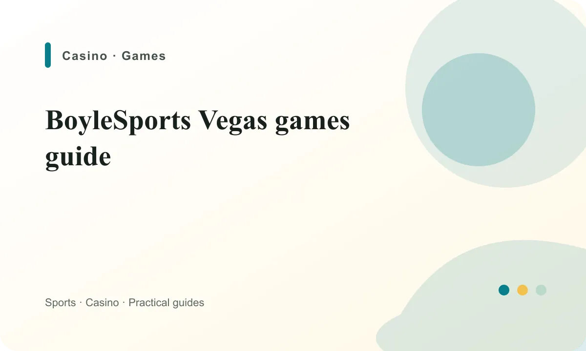 BoyleSports Ireland BoyleSports Vegas games guide guide
