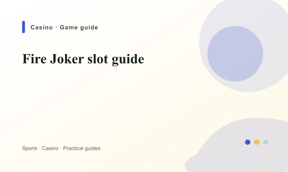 BoyleSports Ireland Fire Joker slot guide guide