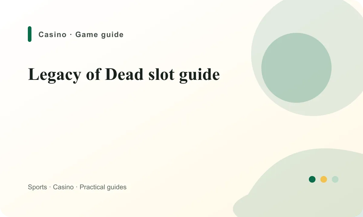 BoyleSports Ireland Legacy of Dead slot guide guide