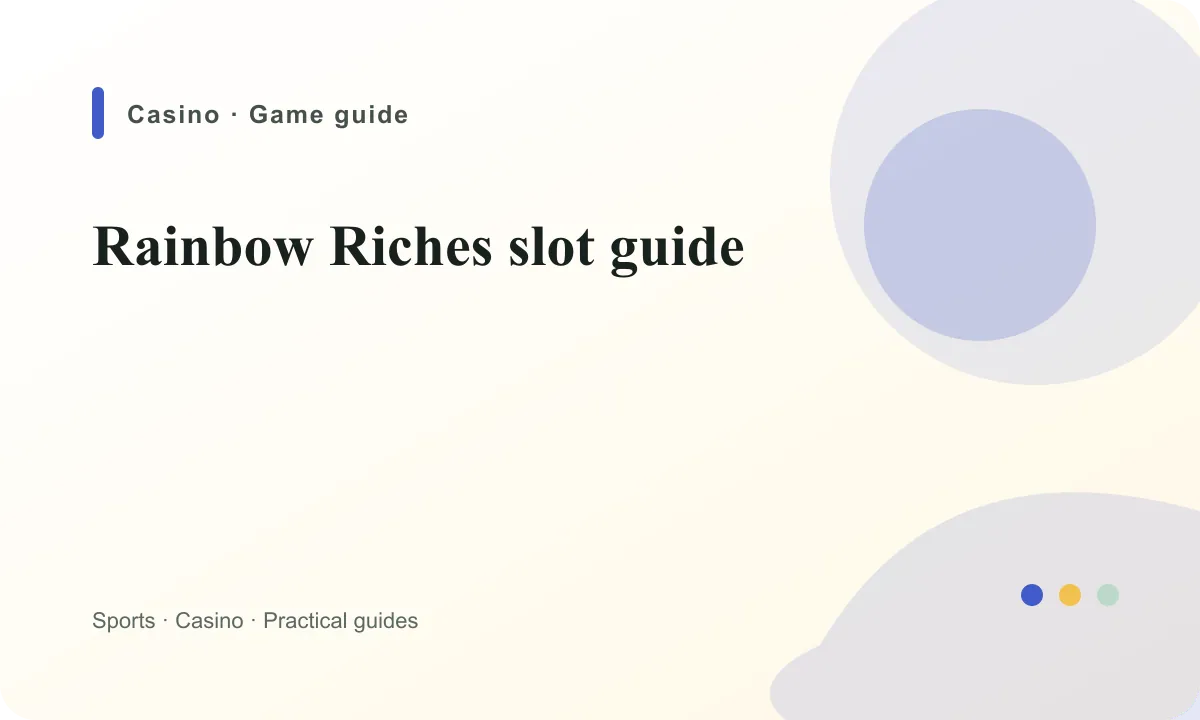 BoyleSports Ireland Rainbow Riches slot guide guide