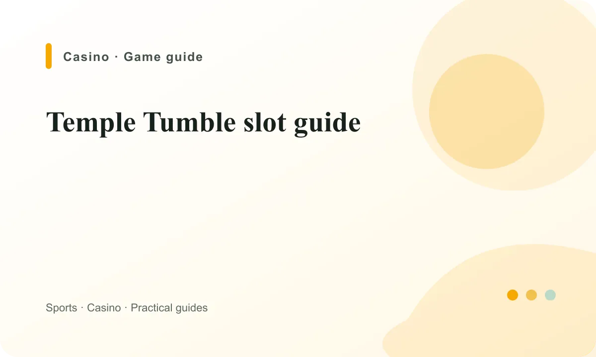 BoyleSports Ireland Temple Tumble slot guide guide